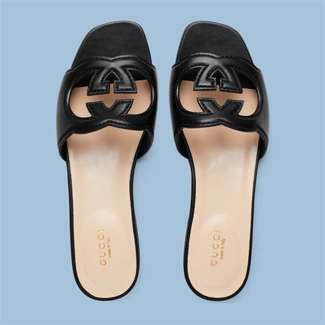 cuissardes gucci|Gucci slide sandals.